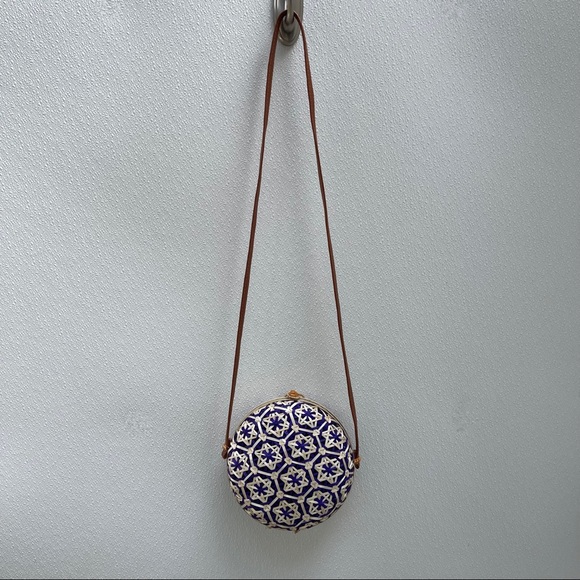 Wicker straw crossbody bag rattan summer purse - Picture 4 of 7